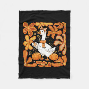 Kürbisgans Herbstsaison Halloween Dankfest Fleecedecke