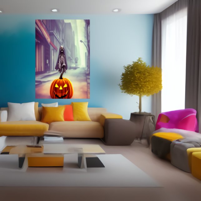 Kürbisgefecht oder Behandlung | AI Art Poster (Von Creator hochgeladen)