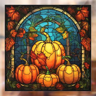 Kürbisgefestigte Glasfenster Fensteraufkleber