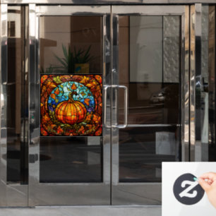 Kürbisgefestigte Glasfenster Fensteraufkleber