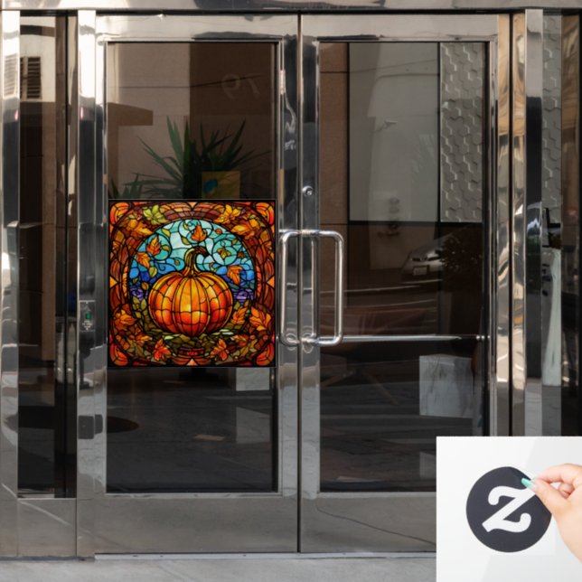 Kürbisgefestigte Glasfenster Fensteraufkleber (Büro Tür)