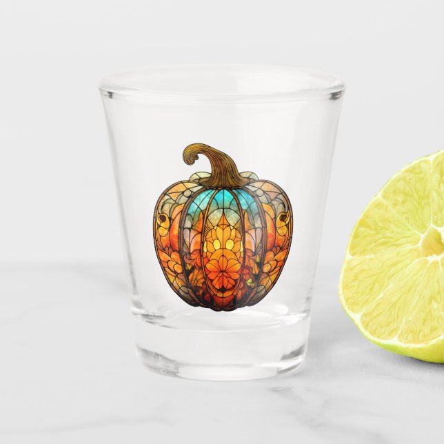 Kürbisgefestigtes Glass-Shotglas Schnapsglas (Vorderseite)