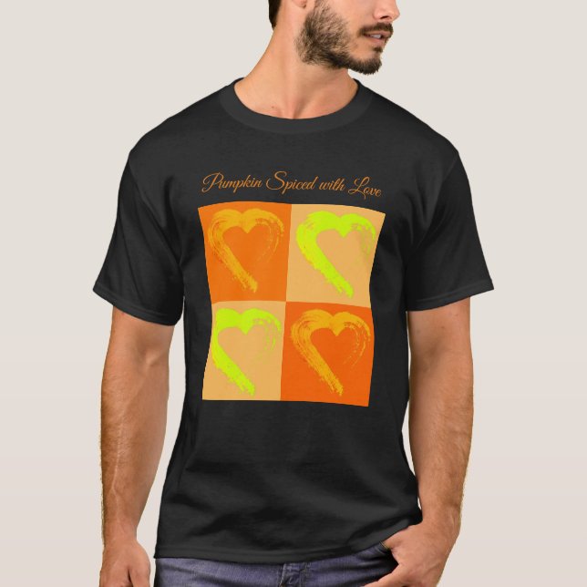 Kürbisgekocht mit Liebe Herzklopfen T - Shirt (Vorderseite)