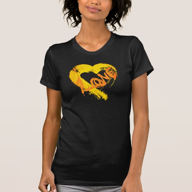 Kürbisgekocht mit Liebe Herzklopfen T - Shirt (Vorderseite)