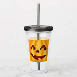 Kürbisgemälde, die Halloween-Design lächeln Acryltrinkbecher