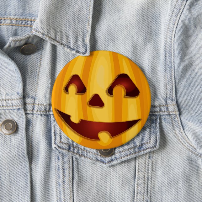 Kürbisgemälde, die Halloween-Design lächeln Button (Beispiel)