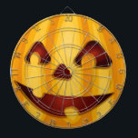 Kürbisgemälde, die Halloween-Design lächeln Dartscheibe<br><div class="desc">Halloween-Design mit gemeißeltem Kürbis</div>