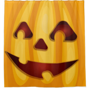 Kürbisgemälde, die Halloween-Design lächeln Duschvorhang