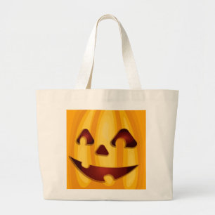 Kürbisgemälde, die Halloween-Design lächeln Jumbo Stoffbeutel