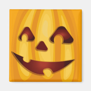 Kürbisgemälde, die Halloween-Design lächeln Magnet