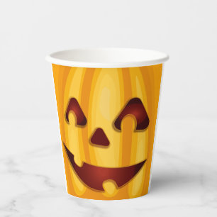 Kürbisgemälde, die Halloween-Design lächeln Pappbecher