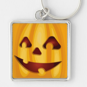 Kürbisgemälde, die Halloween-Design lächeln Schlüsselanhänger