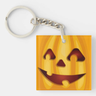 Kürbisgemälde, die Halloween-Design lächeln Schlüsselanhänger