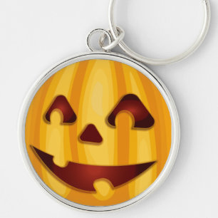 Kürbisgemälde, die Halloween-Design lächeln Schlüsselanhänger