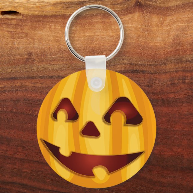 Kürbisgemälde, die Halloween-Design lächeln Schlüsselanhänger (Vorderseite)