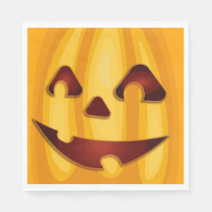 Kürbisgemälde, die Halloween-Design lächeln Serviette
