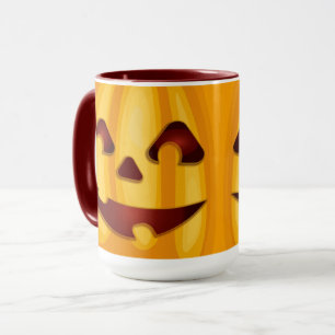 Kürbisgemälde, die Halloween-Design lächeln Tasse