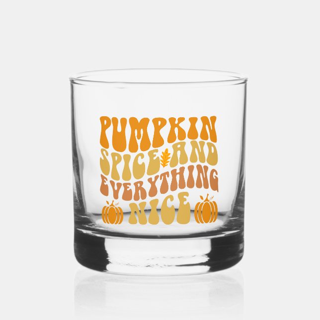 Kürbisgeruch und alles Gute Whiskyglas (Vorderseite)