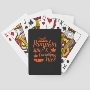 Kürbisgeruch und alles schön. Preis für den Fall. Spielkarten