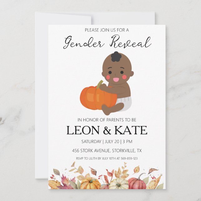 Kürbisgeschlecht: Einladungen (Vorderseite)