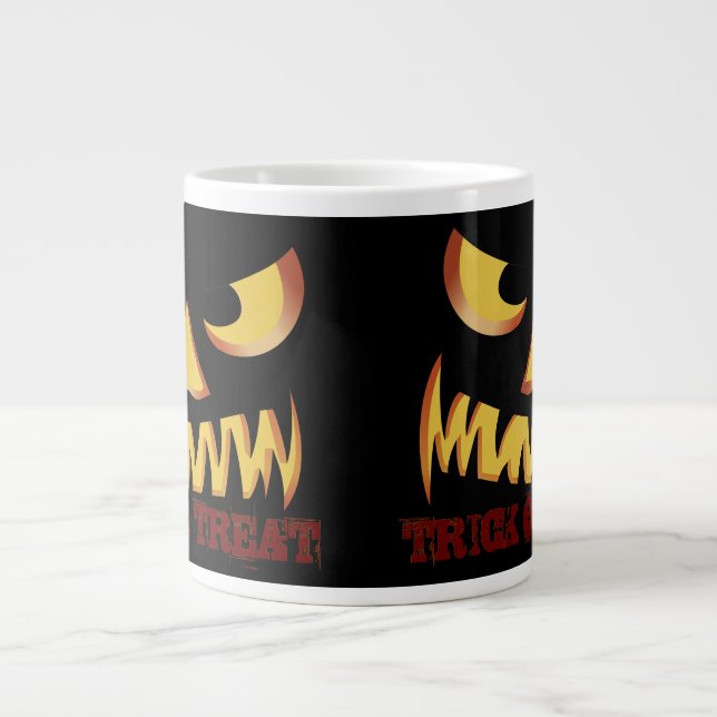 Kürbisgesicht 2 Jumbo-Tasse (Vorderseite)