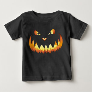 Kürbisgesicht 4 für Halloween Baby T-shirt