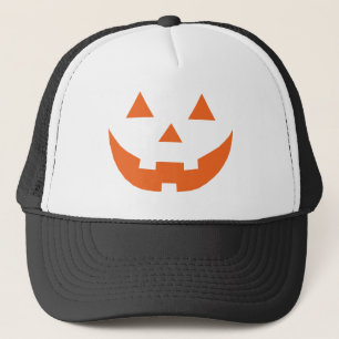 Kürbisgesicht der Halloween-Kürbislaterne Truckerkappe