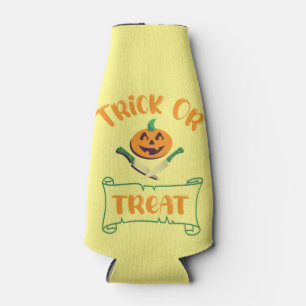 Kürbisgesicht Halloween oder Kreuzknochen probiere Flaschenkühler