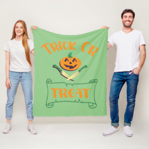 Kürbisgesicht Halloween oder Kreuzknochen probiere Fleecedecke
