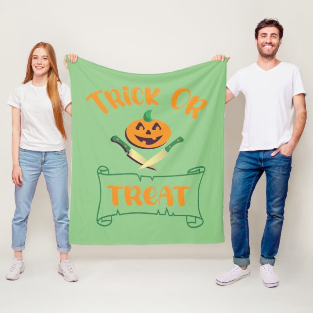 Kürbisgesicht Halloween oder Kreuzknochen probiere Fleecedecke (Beispiel)