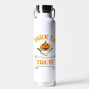 Kürbisgesicht Halloween oder Kreuzknochen probiere Trinkflasche