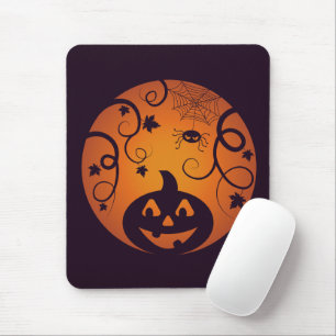 Kürbisgesicht und Spinne der Kürbislaterne Hallowe Mousepad