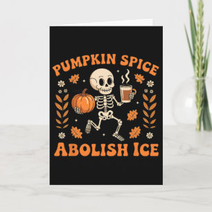 Kürbisgewürz Abschaffung Eis Halloween Karte