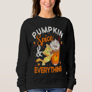 Kürbisgewürz Alles Katze Süß Herbst Sweatshirt