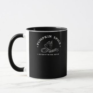 Kürbisgewürz, alles schön. Retro-Design weiß Tasse