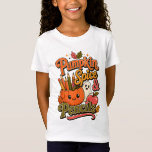 Kürbisgewürz & Bleistifte Süßes Herbst-T-Shirt T-Shirt