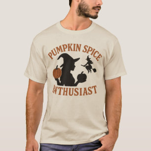 Kürbisgewürz-Enthusiast Lustiges Herbstliebhaber T-Shirt