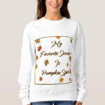 Kürbisgewürz, Fall, Weiß, Langschlauch, T - Shirt