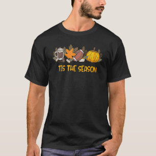 Kürbisgewürz Football Die Saison ist da Herbst Dan T-Shirt