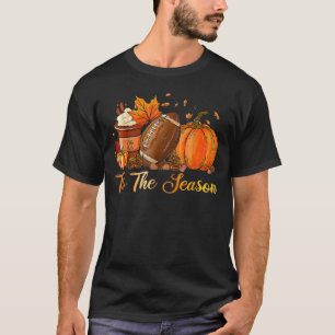Kürbisgewürz-Fußball-Herbst-T-Shirt T-Shirt