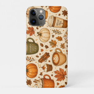Kürbisgewürz-Kaffee-Herbstmuster Case-Mate iPhone Hülle