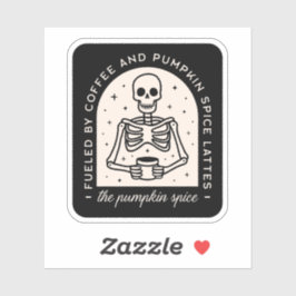 Kürbisgewürz-Laternenkaffee Aufkleber