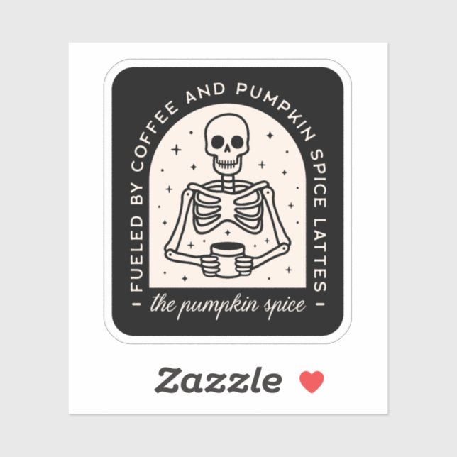 Kürbisgewürz-Laternenkaffee Aufkleber (Blatt)