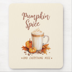 Kürbisgewürz - Latte & Herbstblätter Mousepad