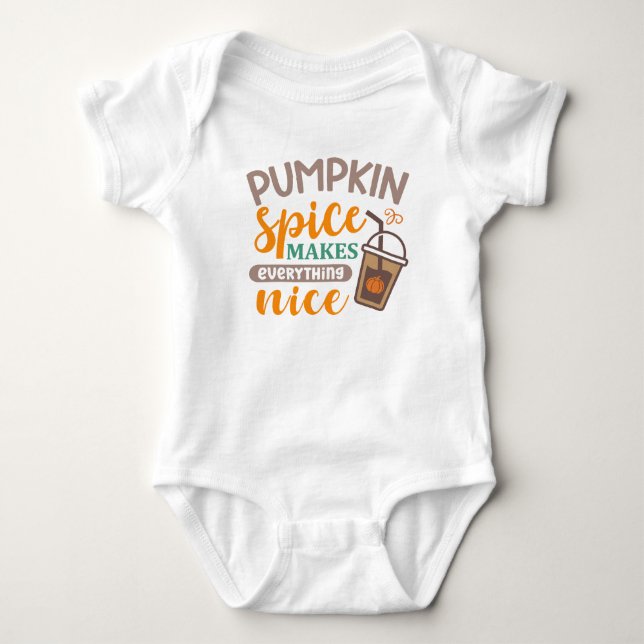 Kürbisgewürz macht alles schön baby strampler (Vorderseite)
