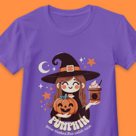 Kürbisgewürz macht diese Hexe zu einem Niedlichen  T-Shirt