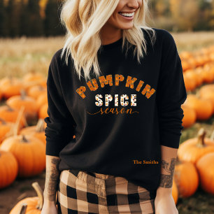 Kürbisgewürz-Saison-Vibes Personalisierter Name Sweatshirt