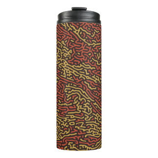 Kürbisgewürz-Tarnung Herbstfarbenmuster Thermosbecher