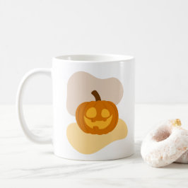 Kürbisgewürz und Abstrakte Blob-Formen Halloween Kaffeetasse