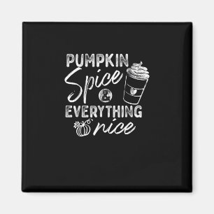 Kürbisgewürz und alles Gute Fall Kaffee Latte Magnet